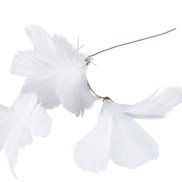 Fjädrar Blomformade White 12-pack