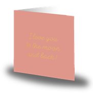 Cards by Jojo Kort I love you to the moon and back Rosa