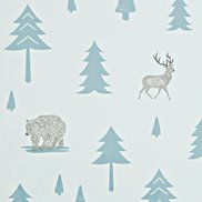 Hibou Home Tapet Into The Wild Grey/Storm Green