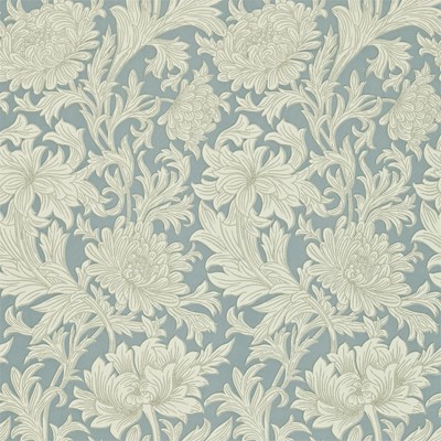 William Morris & Co Tapet Chrysanthemum Toile China Blue/Cream